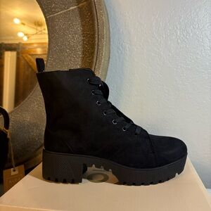 NEW Black Lace-Up Ankle Bootie’s